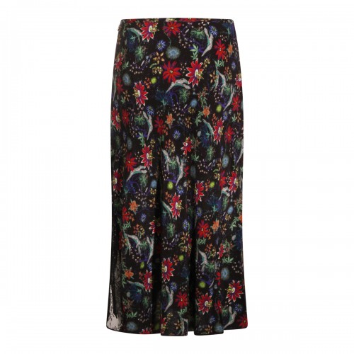 BLACK VISCOSE SKIRT