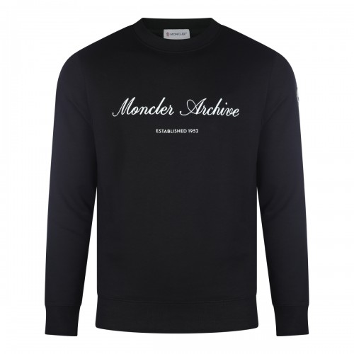 BLACK COTTON SWEATSHIRT