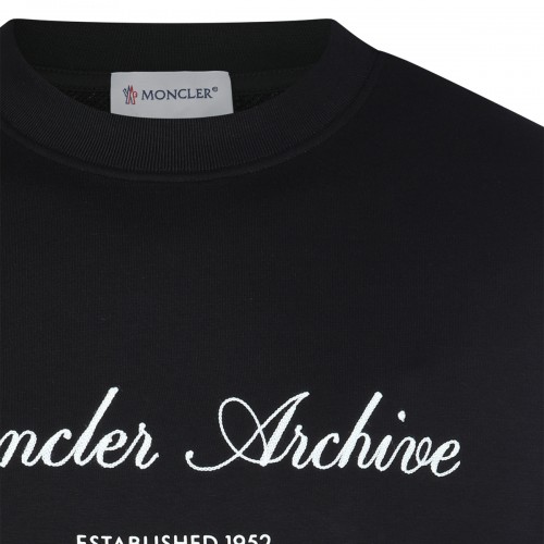 BLACK COTTON SWEATSHIRT