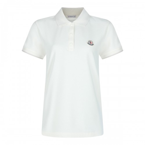 WHITE COTTON POLO SHIRT
