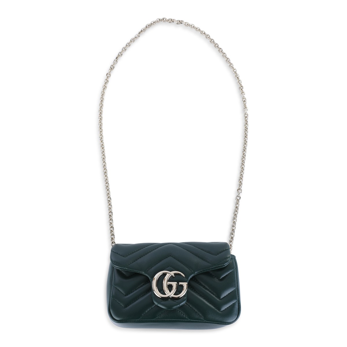 GREEN LEATHER MINI MARMONT BAG