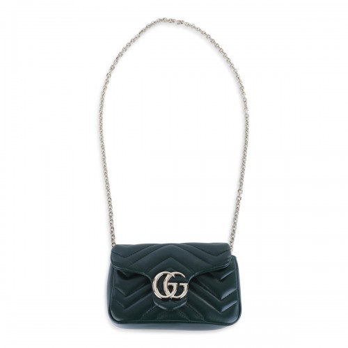 GREEN LEATHER MINI MARMONT BAG