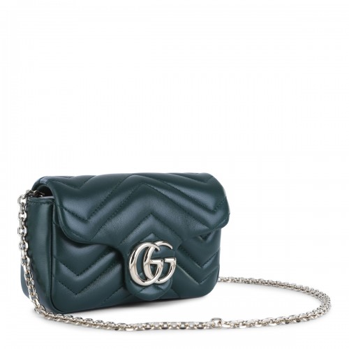 GREEN LEATHER MINI MARMONT BAG