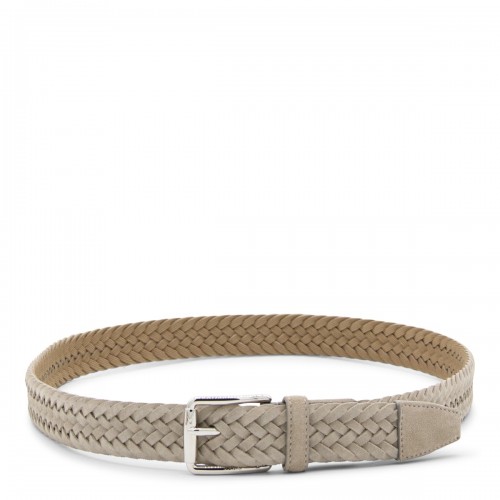 GREY LEATHER BELT