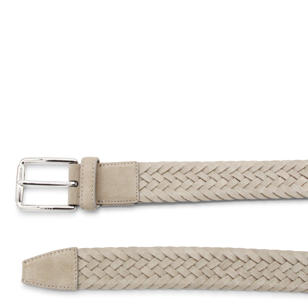 GREY LEATHER BELT