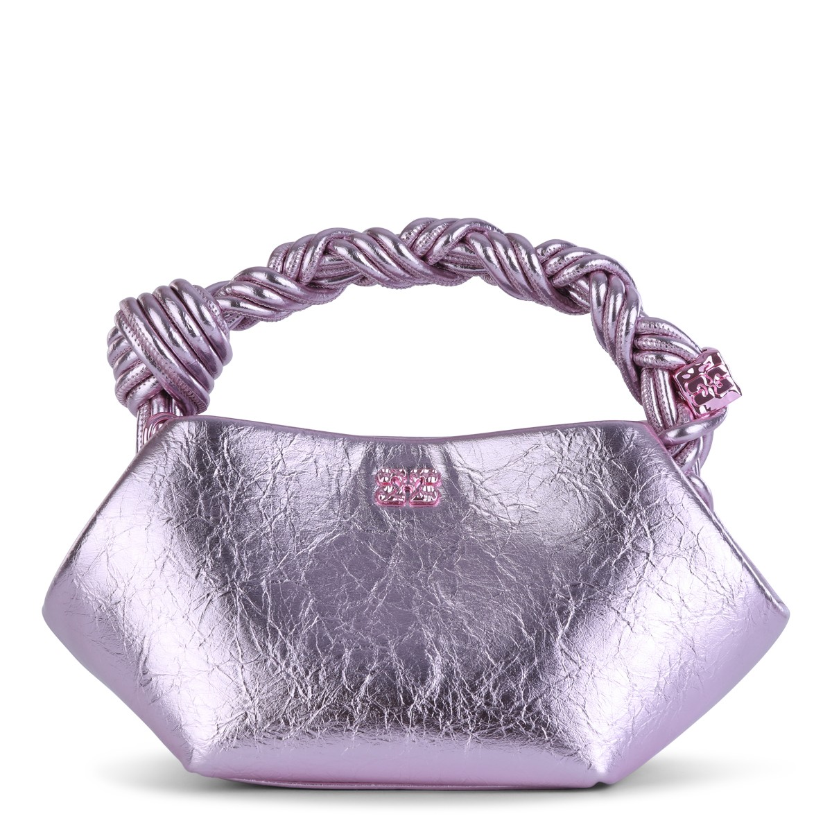 SILVER PINK TOP HANDLE BAG
