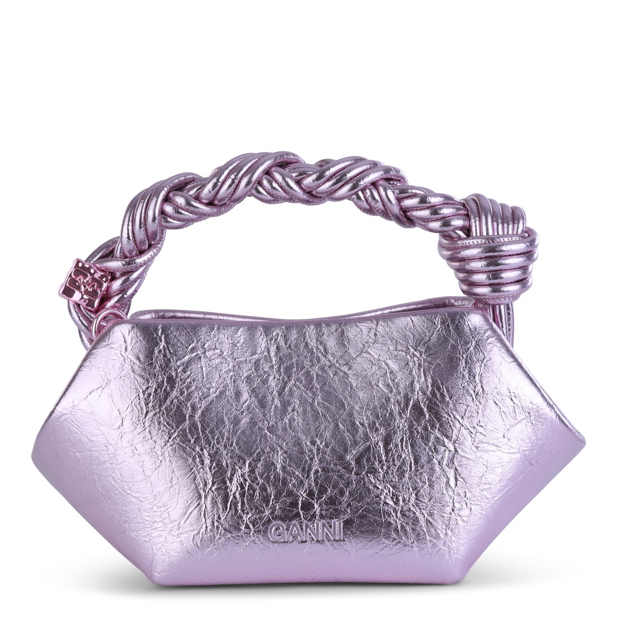 SILVER PINK TOP HANDLE BAG