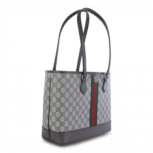 BEIGE OPHIDIA MEDIUM TOTE BAG 2