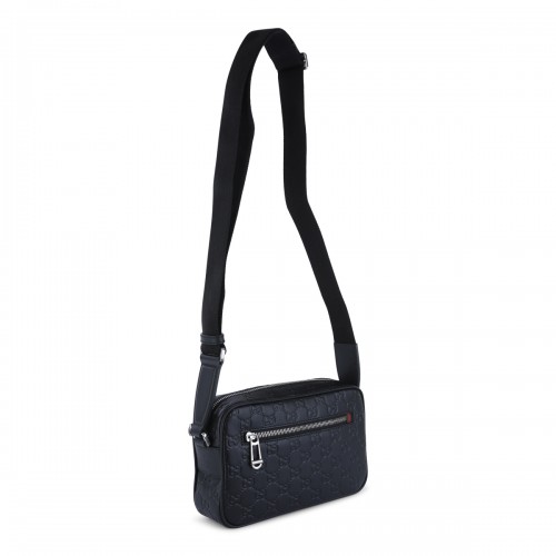 BLACK LEATHER CROSSBODY BAG 2