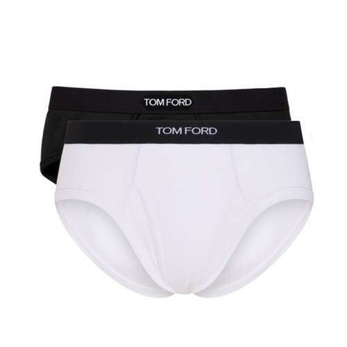 BLACK AND WHITE COTTON SLIP UNDERWEAR