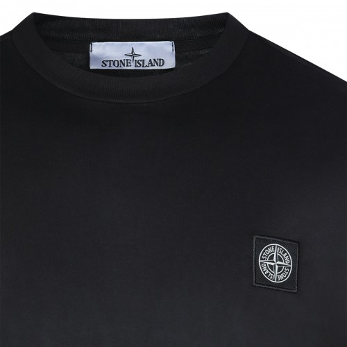 BLACK COTTON T-SHIRT