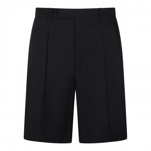 DARK BLUE WOOL SHORTS