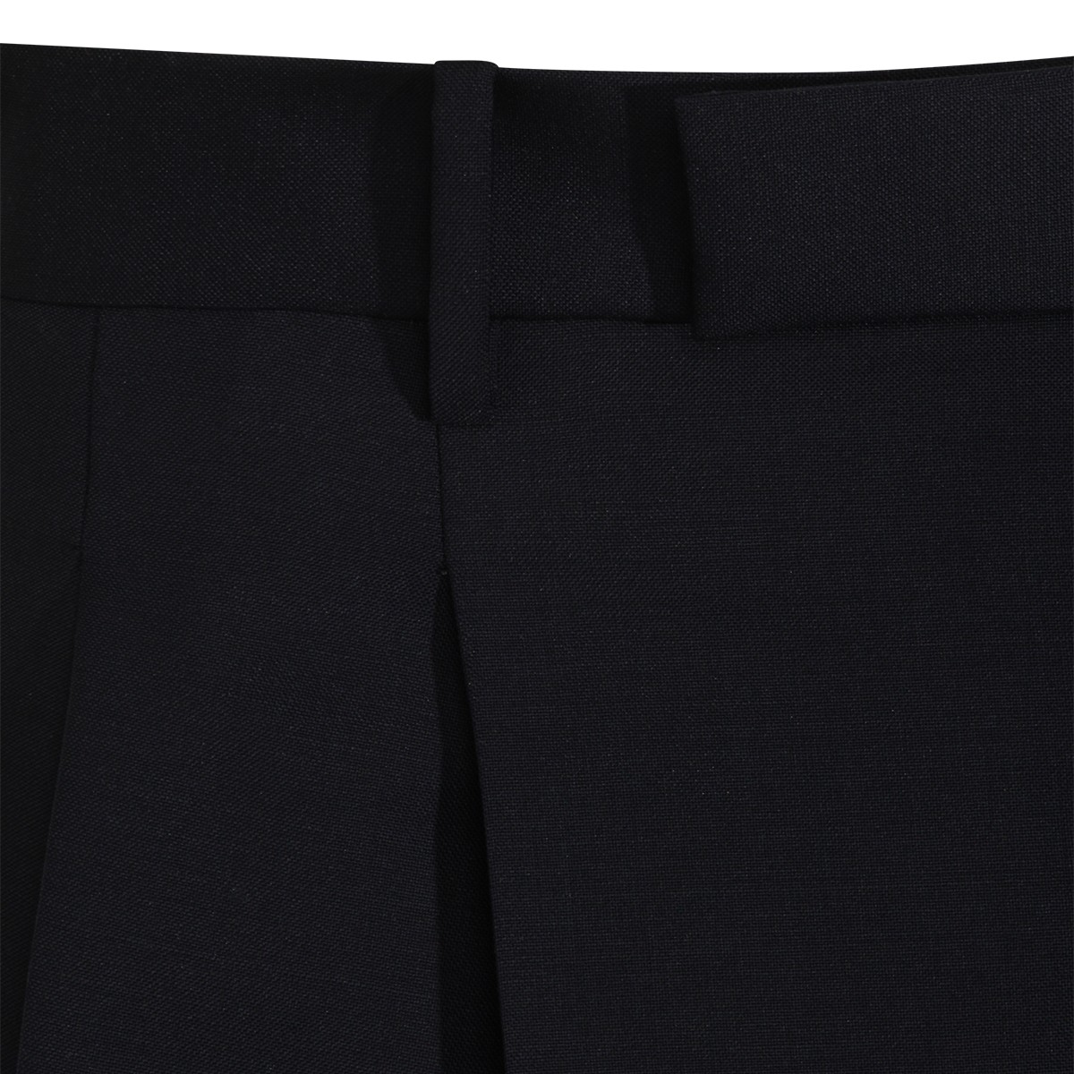 DARK BLUE WOOL SHORTS