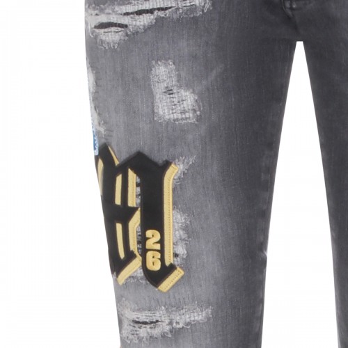 BLACK COTTON DENIM JEANS