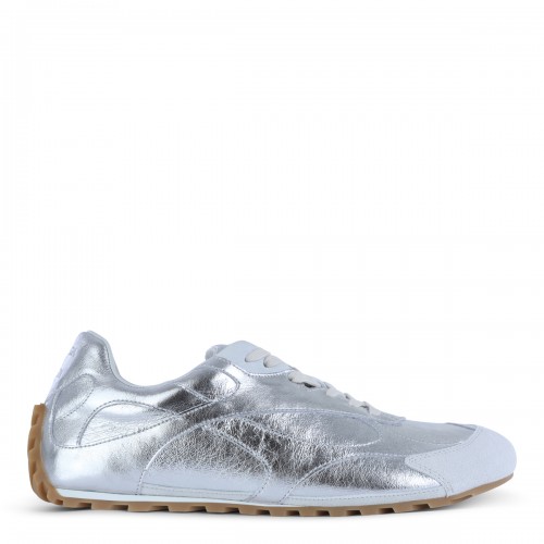SILVER LEATHER SNEAKERS
