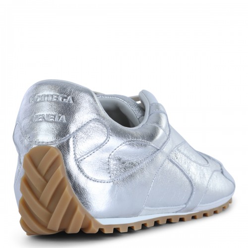 SILVER LEATHER SNEAKERS