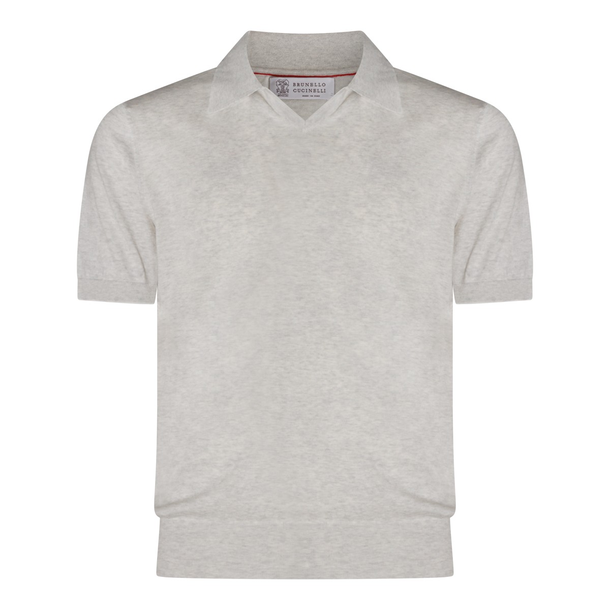 GREY COTTON POLO SHIRT
