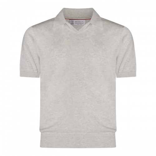 GREY COTTON POLO SHIRT