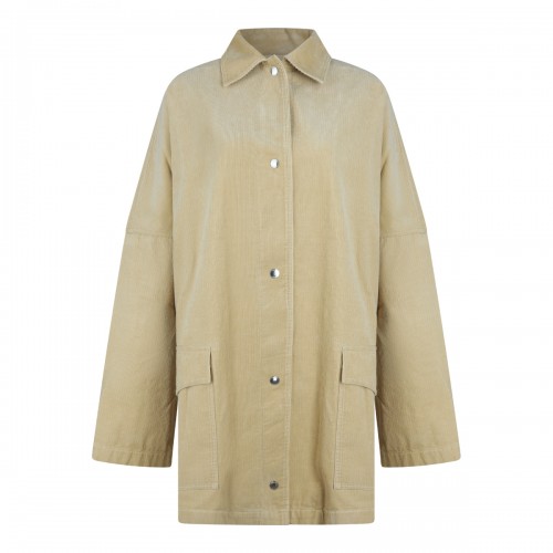 BEIGE COTTON CASUAL JACKET