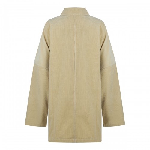 BEIGE COTTON CASUAL JACKET