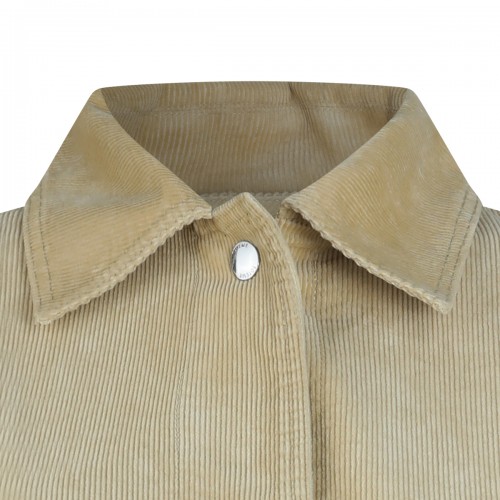 BEIGE COTTON CASUAL JACKET