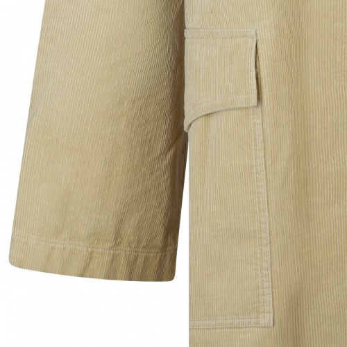 BEIGE COTTON CASUAL JACKET