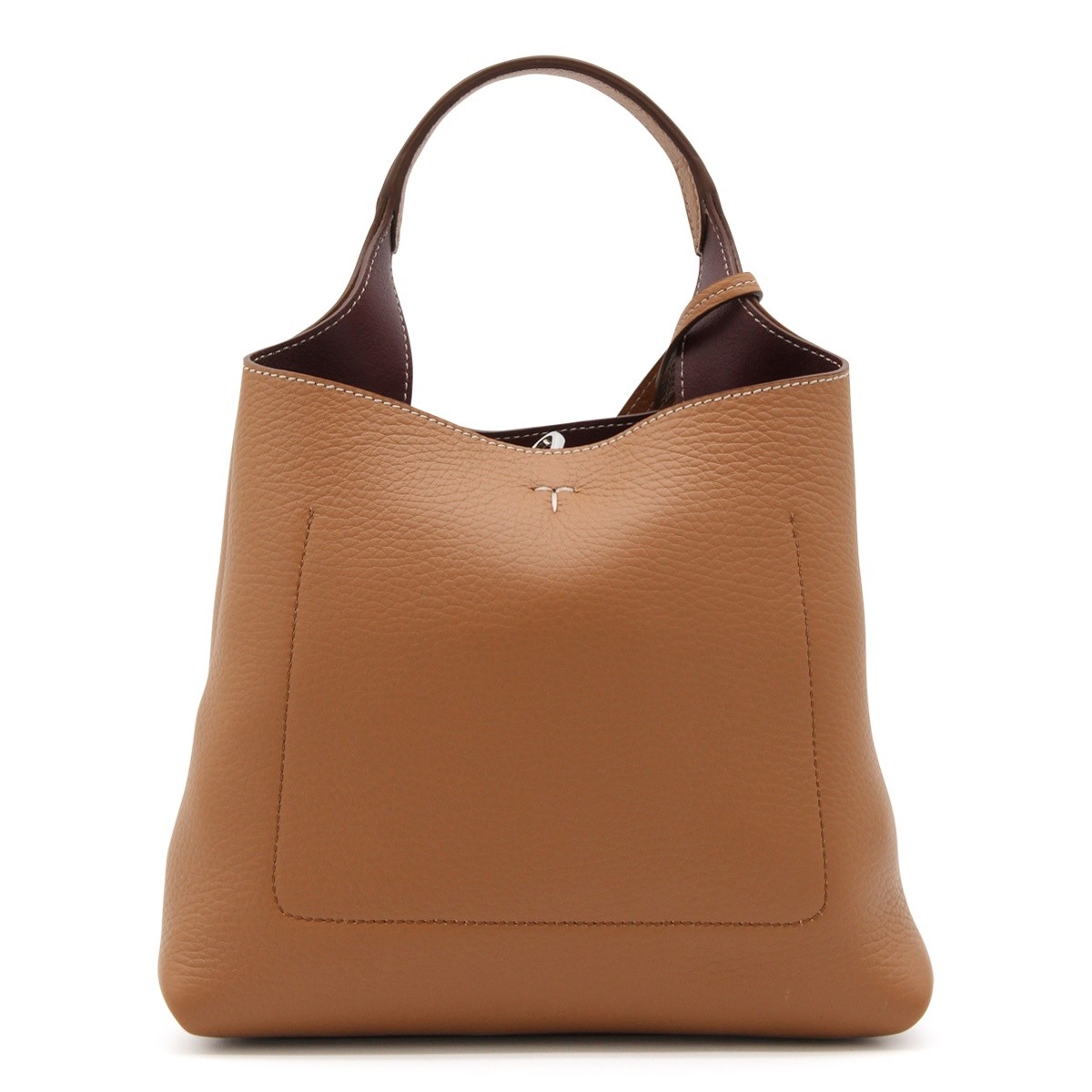 BEIGE LEATHER TOTE BAG