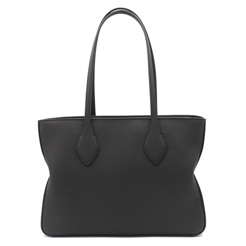 BLACK LEATHER TOTE