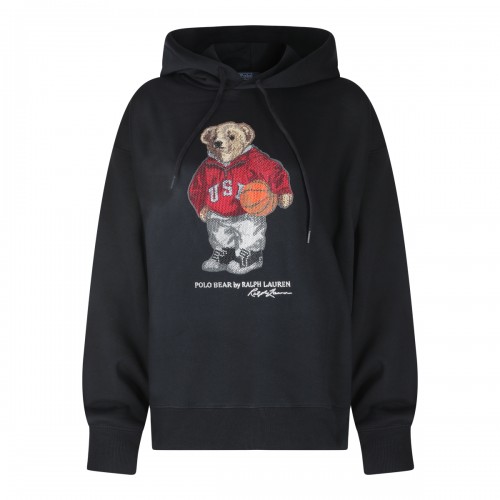 BLACK COTTON SWEATSHIRT