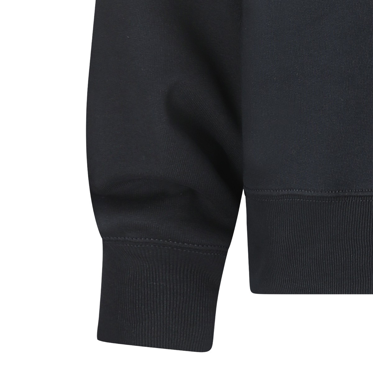 BLACK COTTON SWEATSHIRT