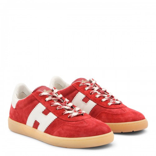 RED LEATHER COOL SNEAKERS