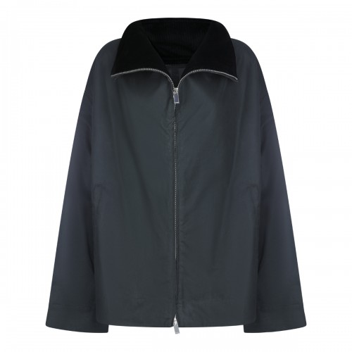 BLACK COTTON CASUAL JACKET