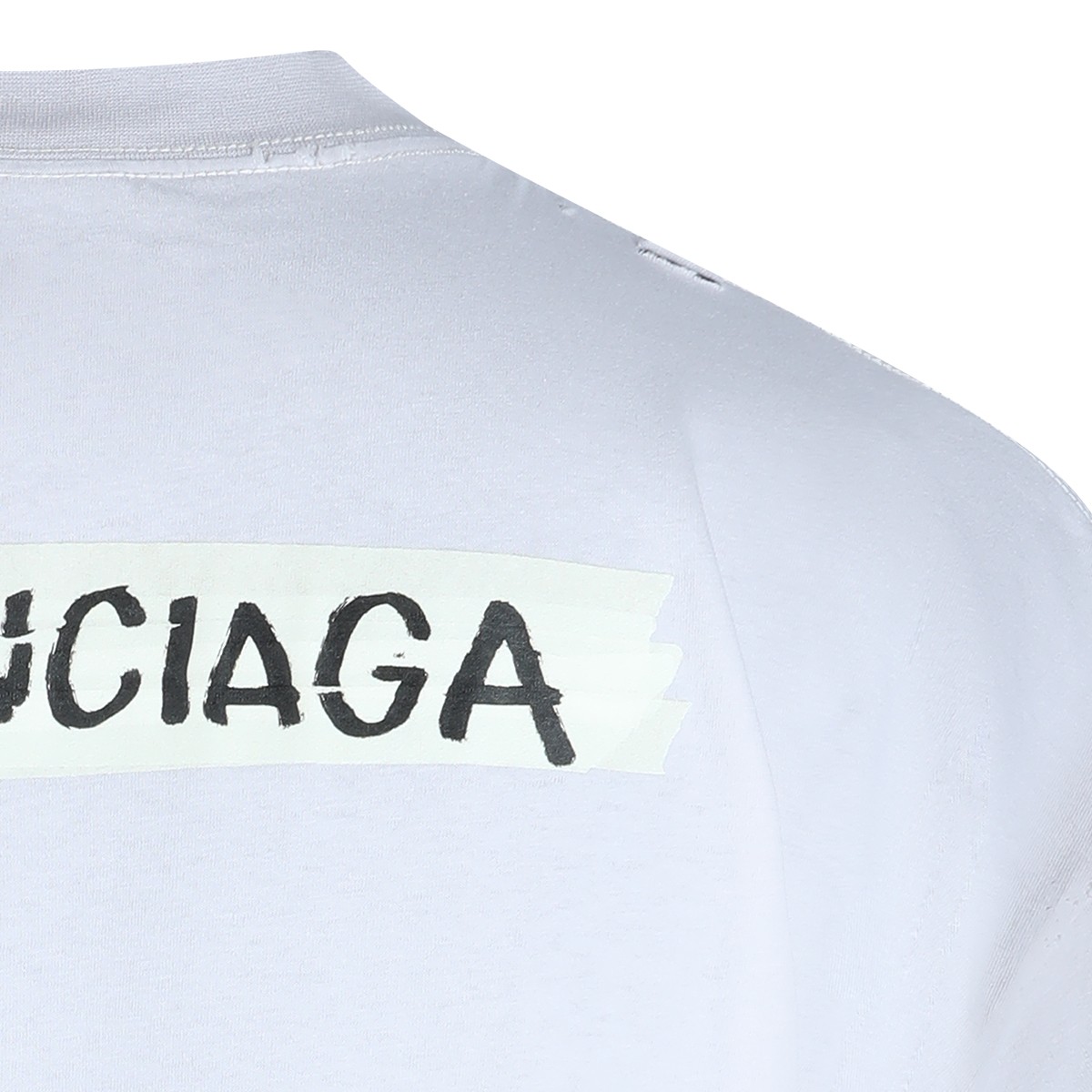 WHITE COTTON T-SHIRT