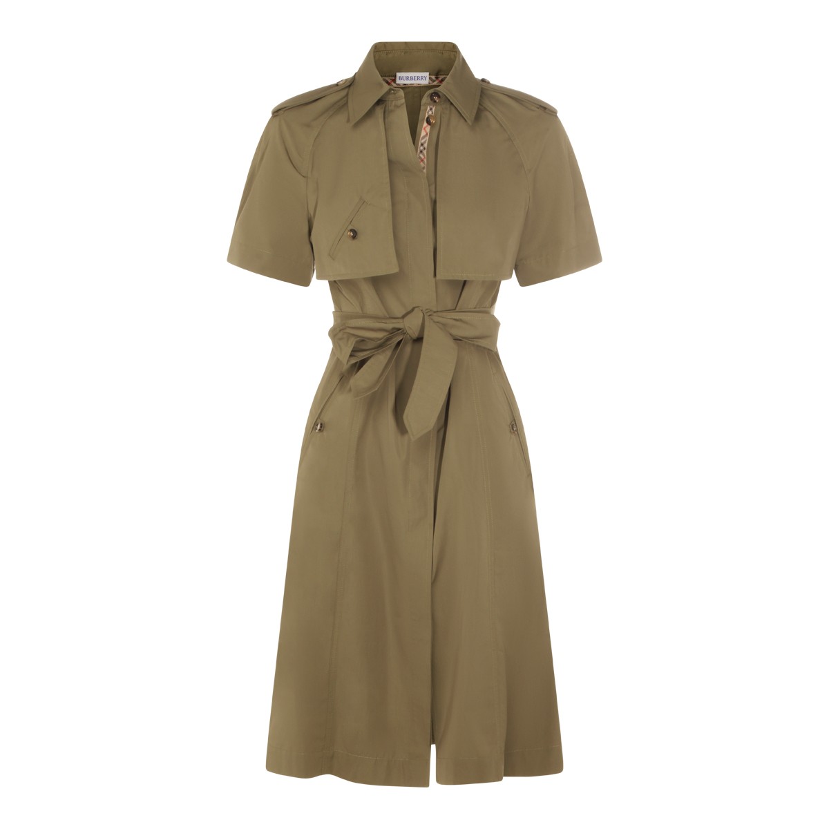 OLIVE COTTON DRESS