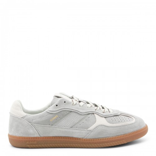 LIGHT GREY LEATHER SNEAKERS