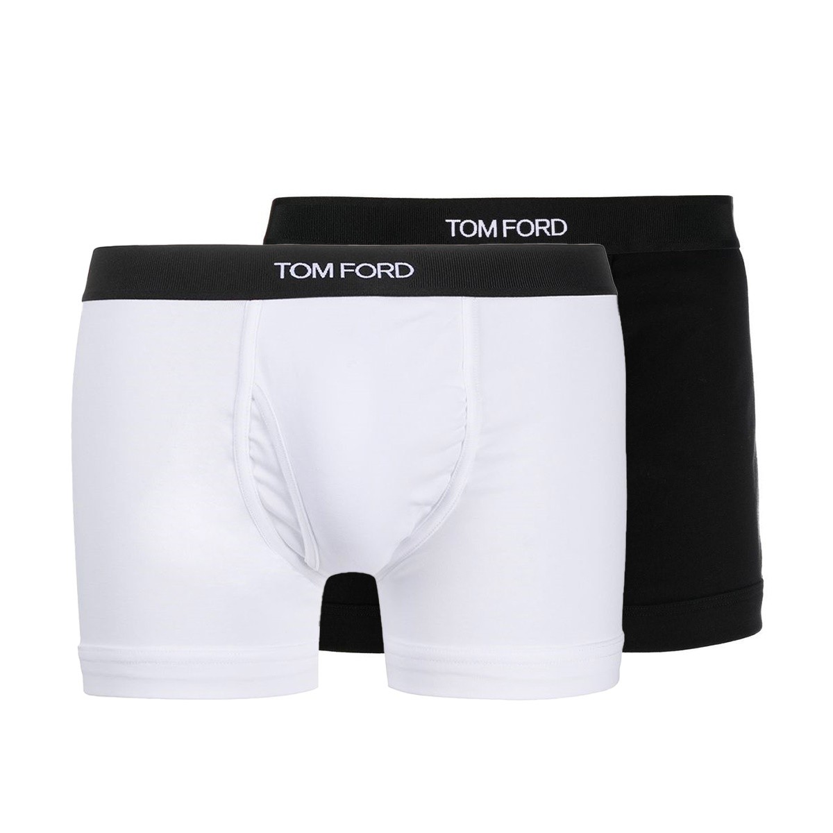 BLACK AND WHITE COTTON BOXER