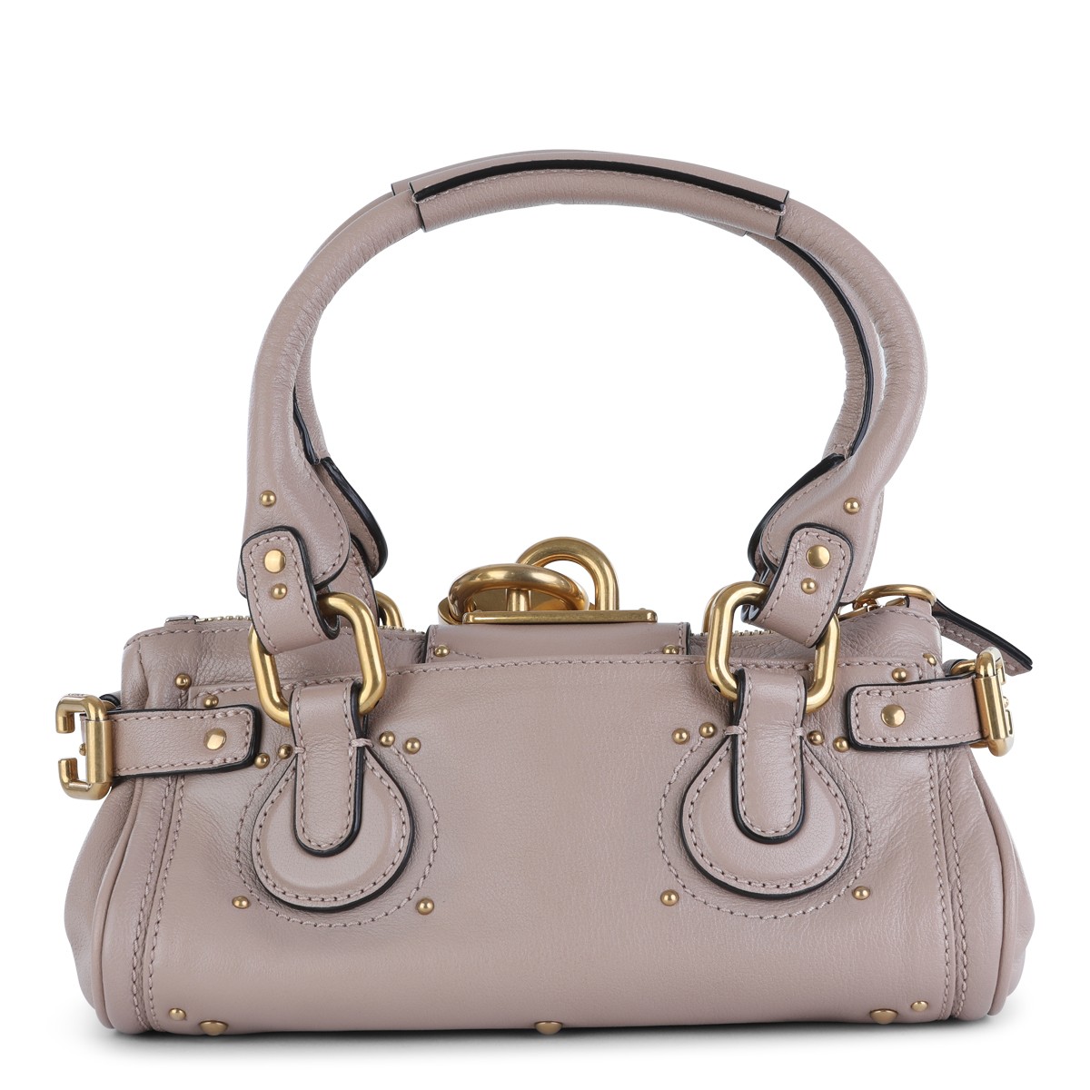 PINK LEATHER PADDINGTON TOP HANDLE BAG