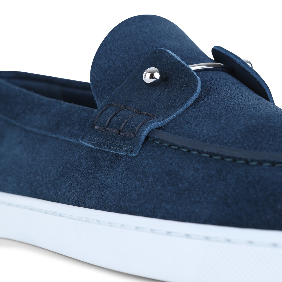 DARK BLUE LEATHER LOAFERS