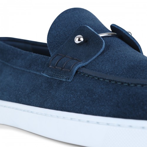 DARK BLUE LEATHER LOAFERS