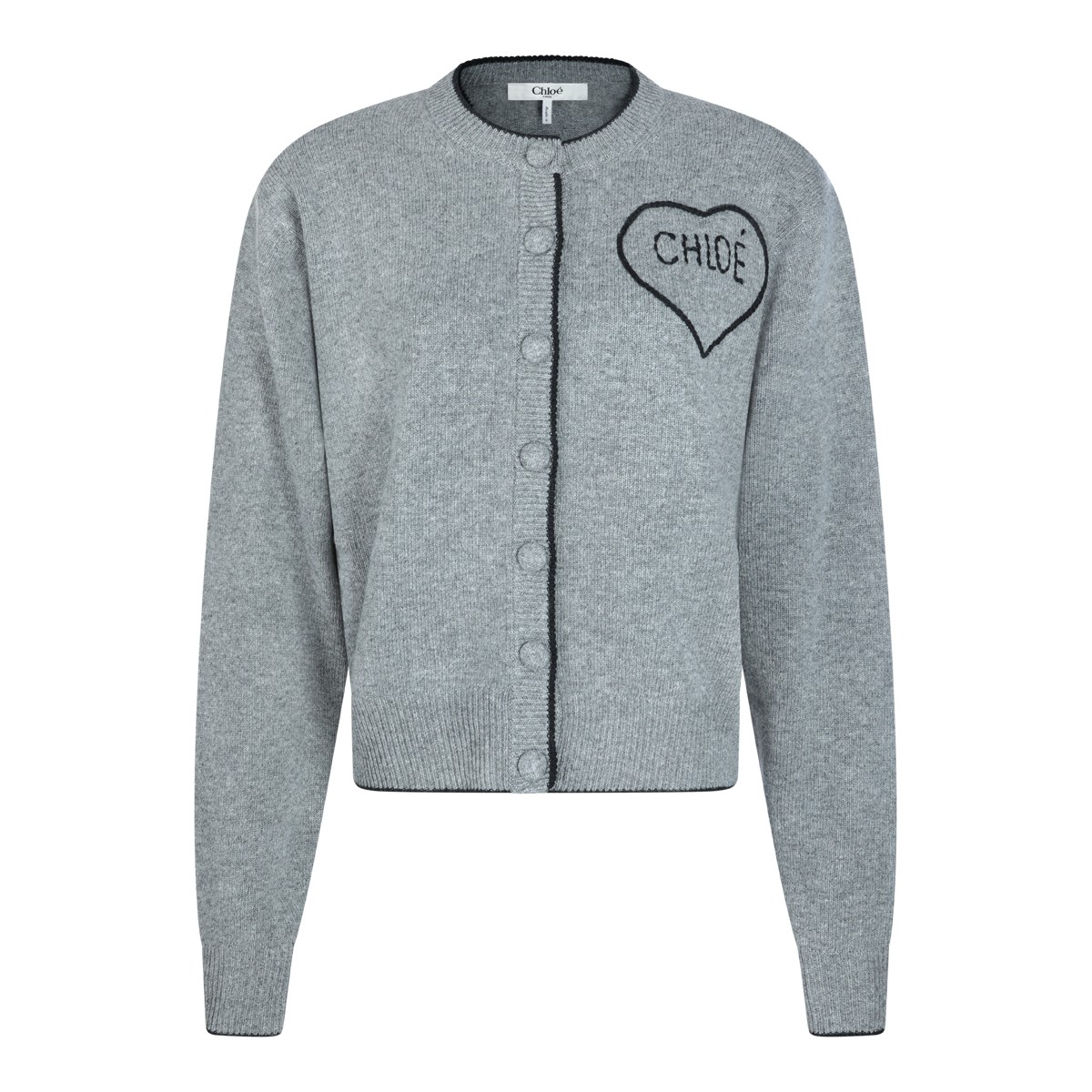 GREY WOOL BLEND KNITWEAR