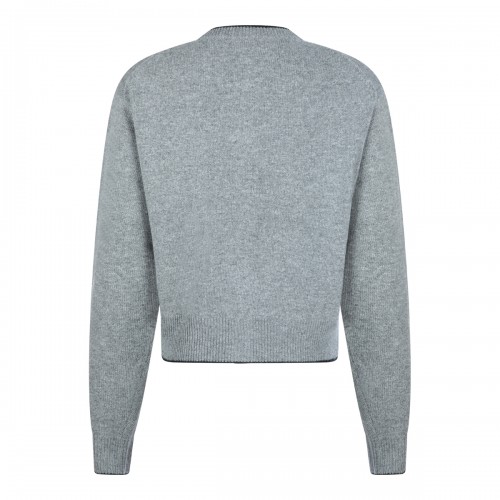 GREY WOOL BLEND KNITWEAR 2