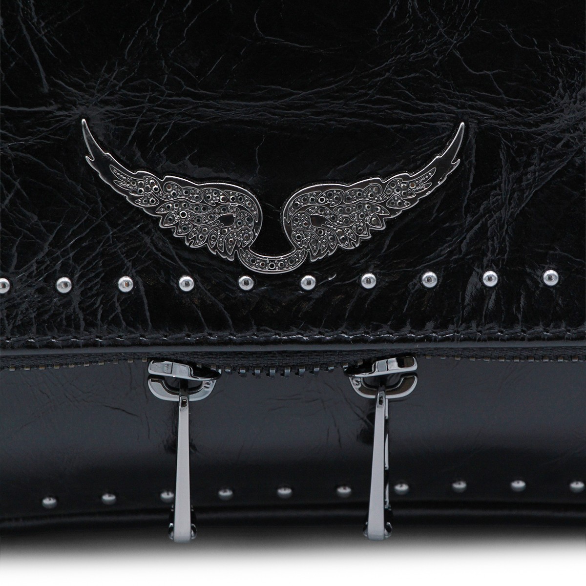 BLACK LEATHER ROCK II VINTAGE PATENT...