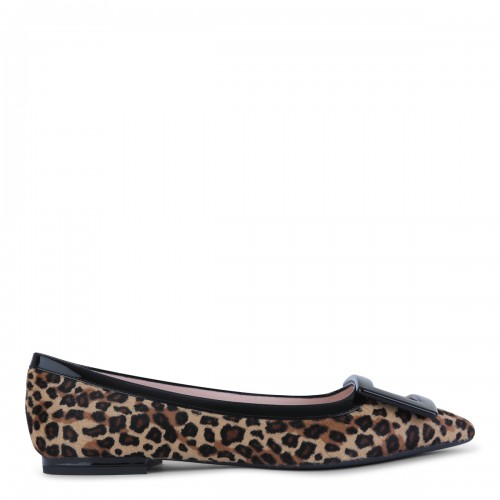 LEOPARD LEATHER FLATS