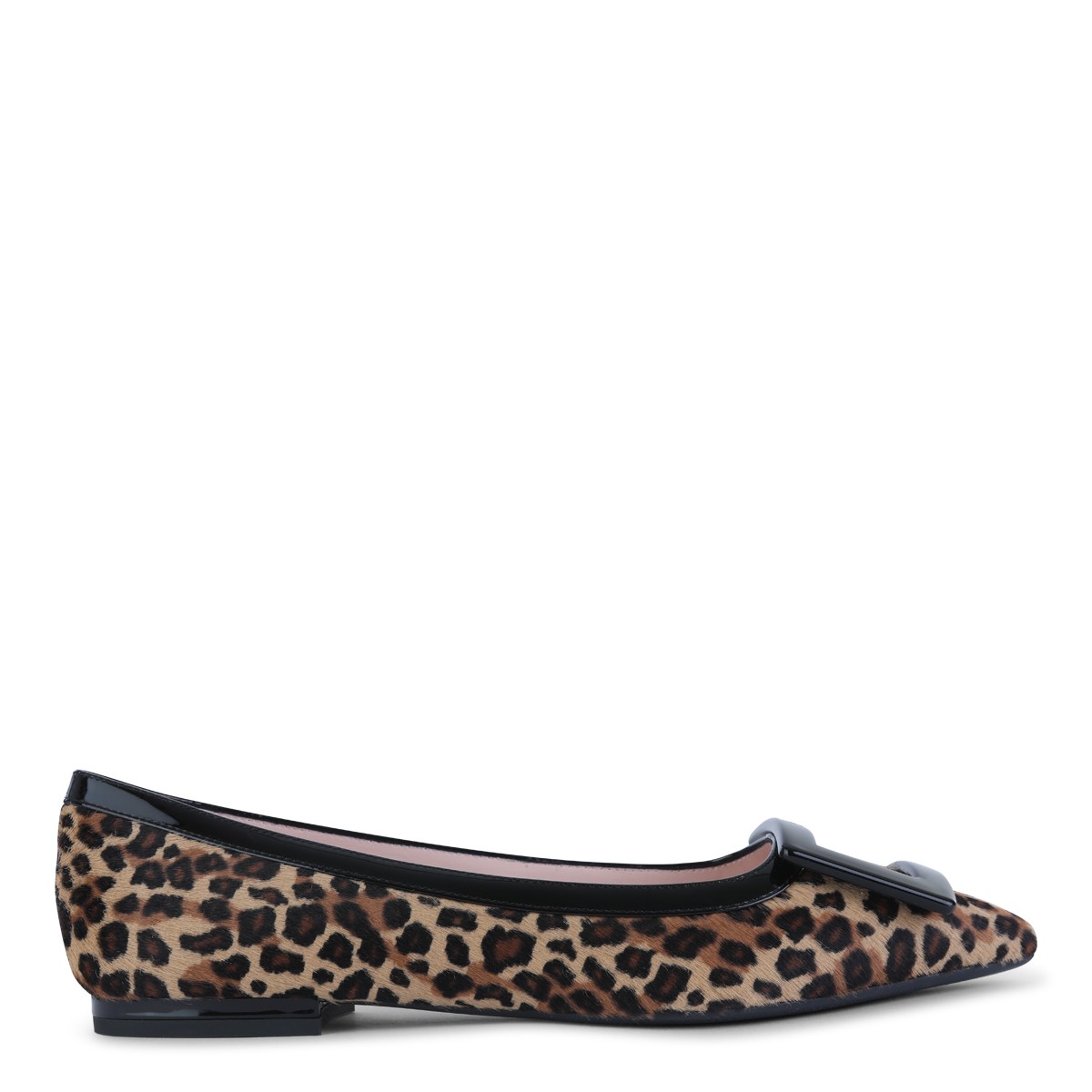 LEOPARD LEATHER FLATS