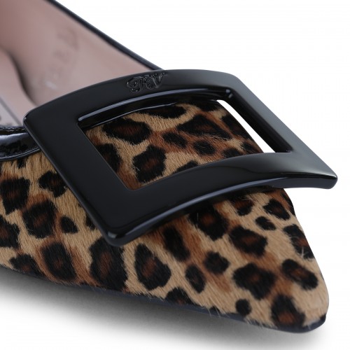 LEOPARD LEATHER FLATS