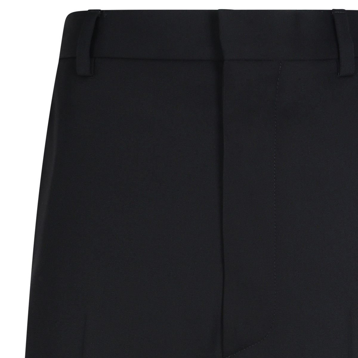 BLACK WOOL PANTS