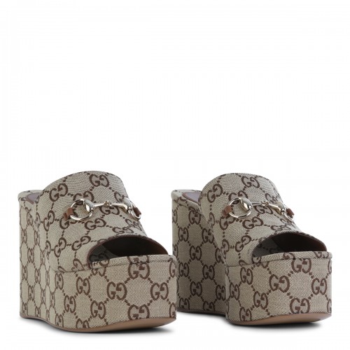 BEIGE COTTON SANDALS 2
