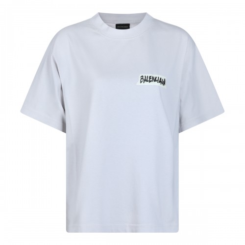 WHITE COTTON T-SHIRT