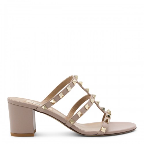 BEIGE LEATHER SANDALS