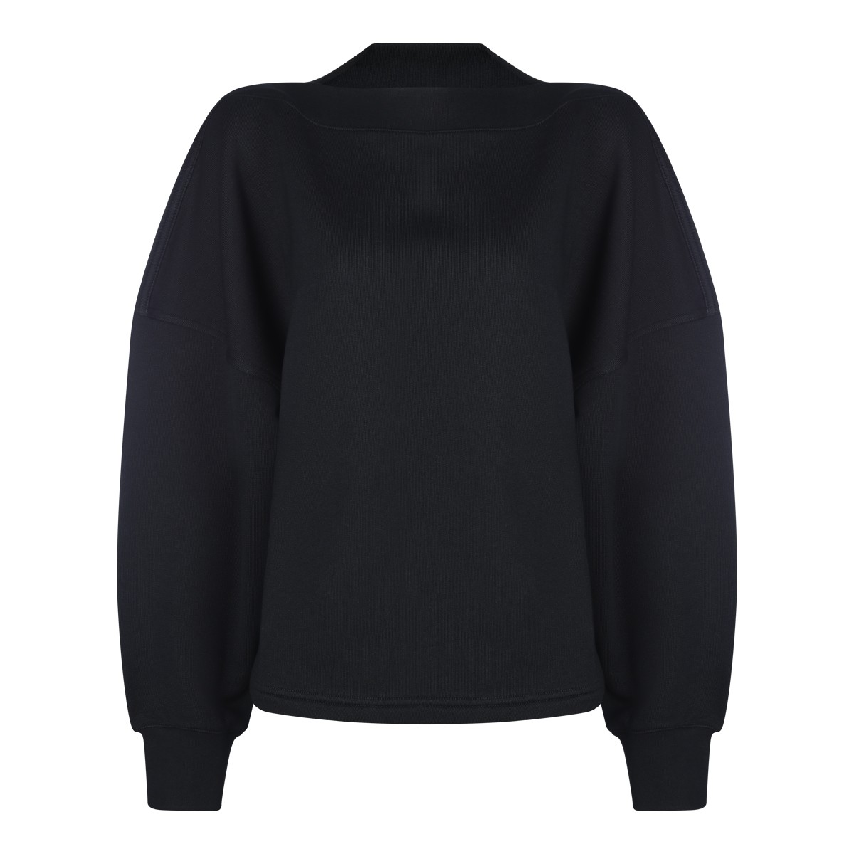 BLACK COTTON SWEATSHIRT